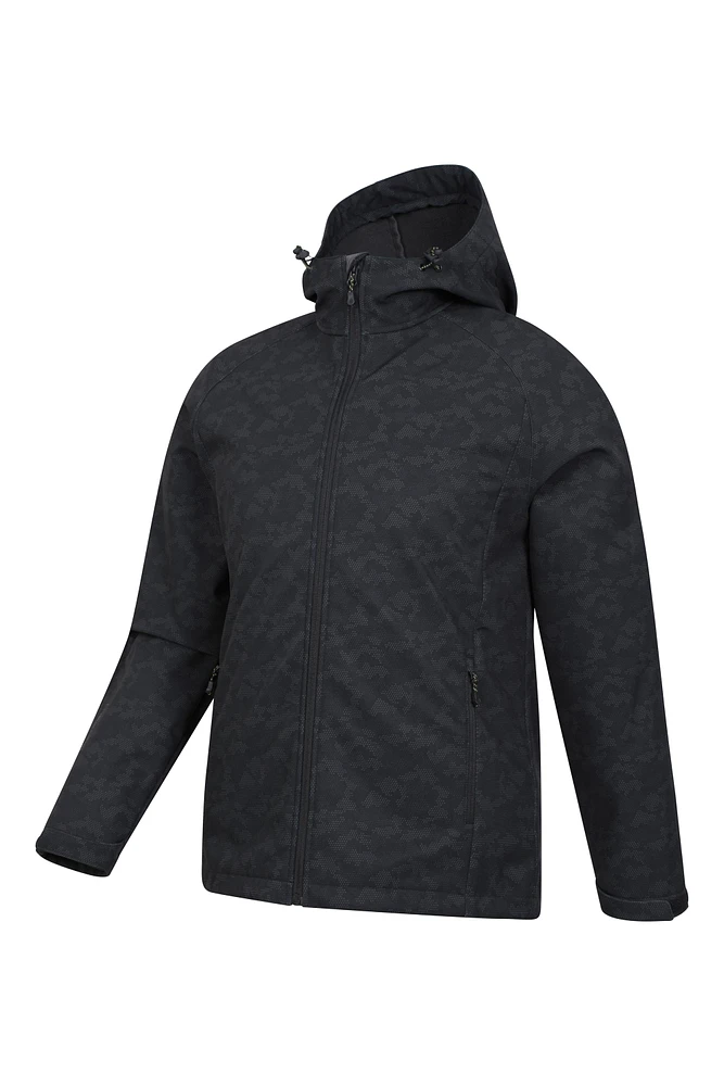 Exodus Printed Mens Showerproof Softshell Jacket