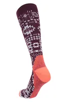 Polar Womens Patterned Merino Technical Knee Length Ski Socks