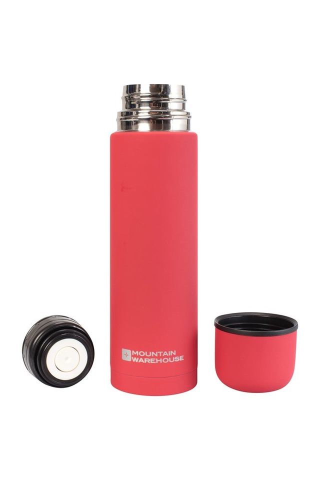 Double Walled Rubber Finish Flask - 18oz