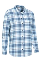 Balsam Womens Brushed Long Line Flannel Shirt