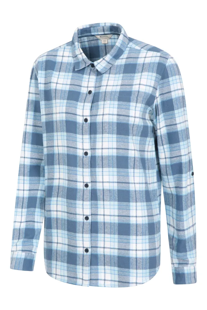 Balsam Womens Brushed Long Line Flannel Shirt