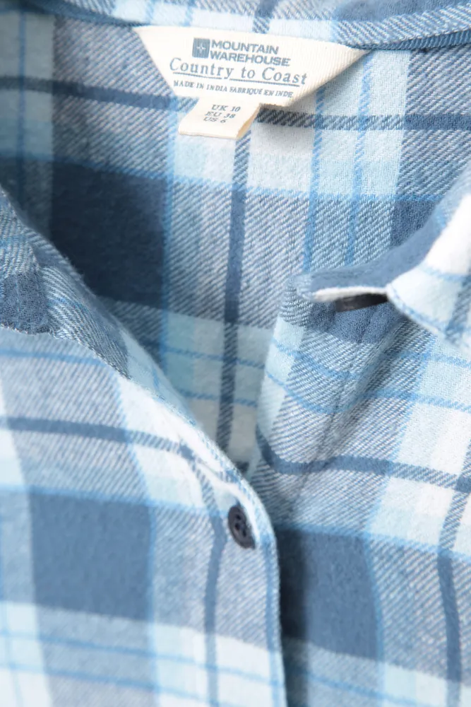 Balsam Womens Brushed Long Line Flannel Shirt