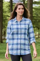 Balsam Womens Brushed Long Line Flannel Shirt