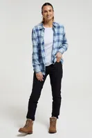 Balsam Womens Brushed Long Line Flannel Shirt
