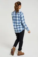 Balsam Womens Brushed Long Line Flannel Shirt