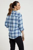 Balsam Womens Brushed Long Line Flannel Shirt