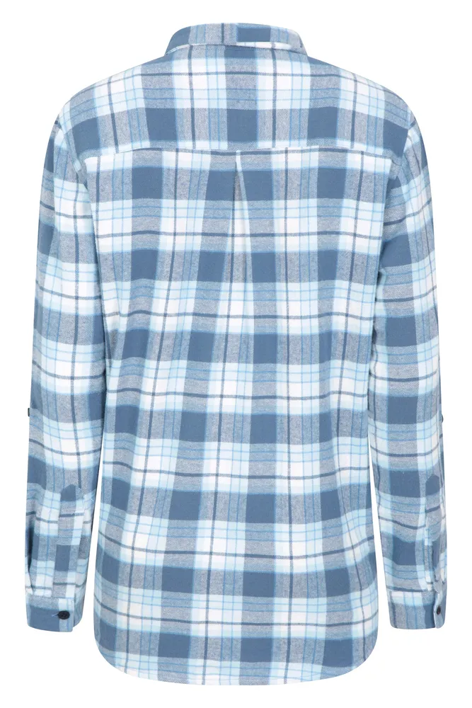 Balsam Womens Brushed Long Line Flannel Shirt