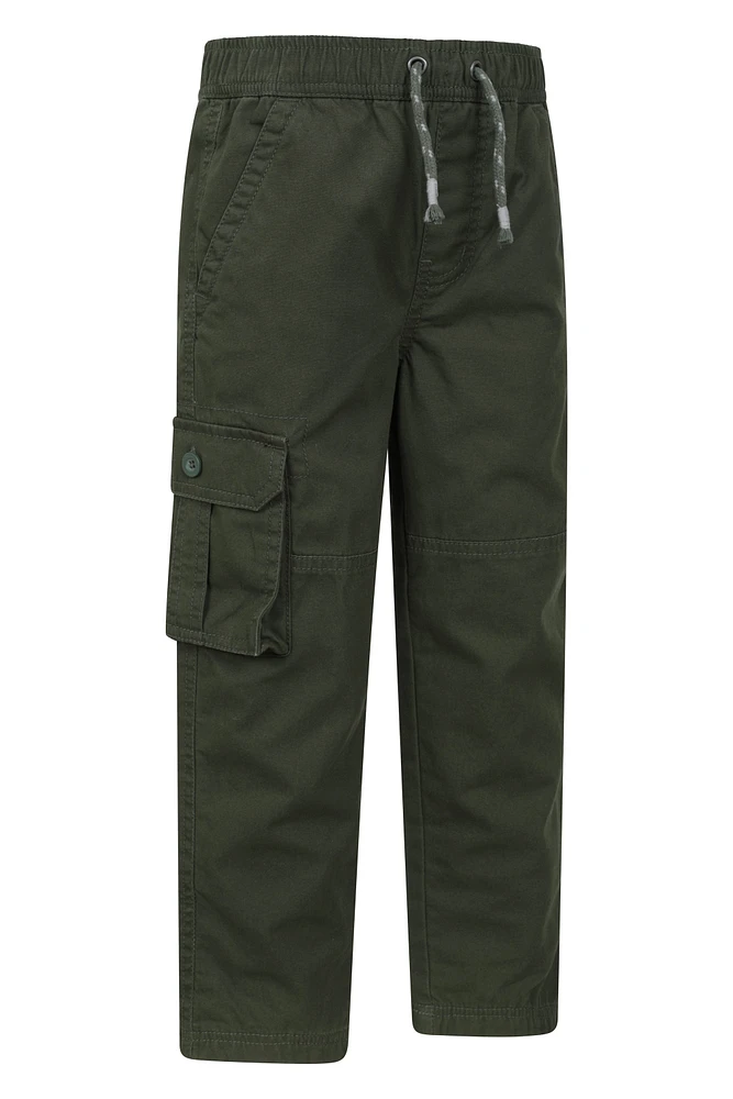 Pull Up Kids Jersey Lined Cargo Pants