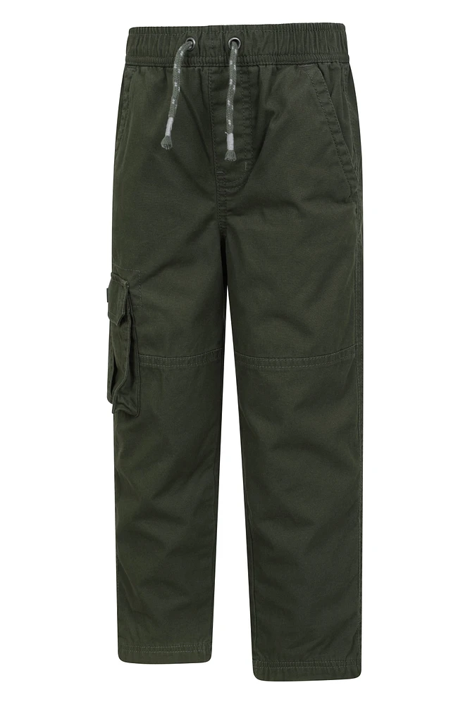 Pull Up Kids Jersey Lined Cargo Pants