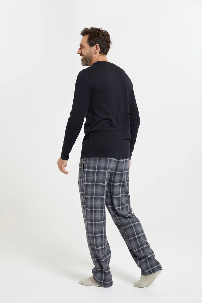 Mens Flannel Pajama Set