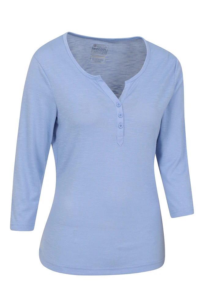 Agra Womens 3/4 Sleeve Slub Tee