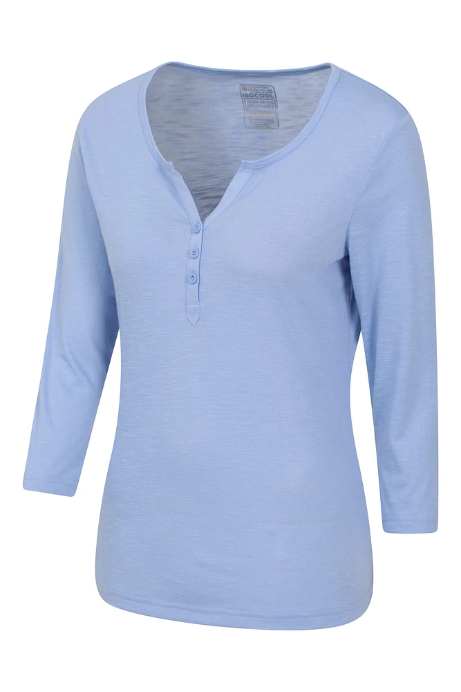 Agra Womens 3/4 Sleeve Slub Tee