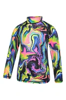 Long Sleeved Printed Kids Rash Guard