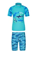 Printed Kids Rash Guard and Shorts