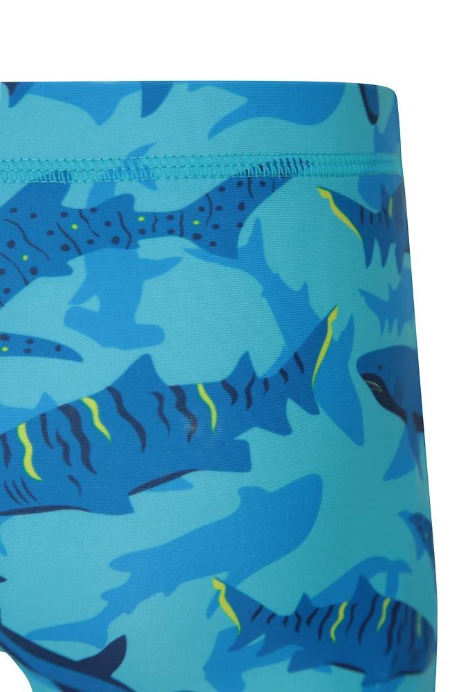 Printed Kids Rash Guard and Shorts