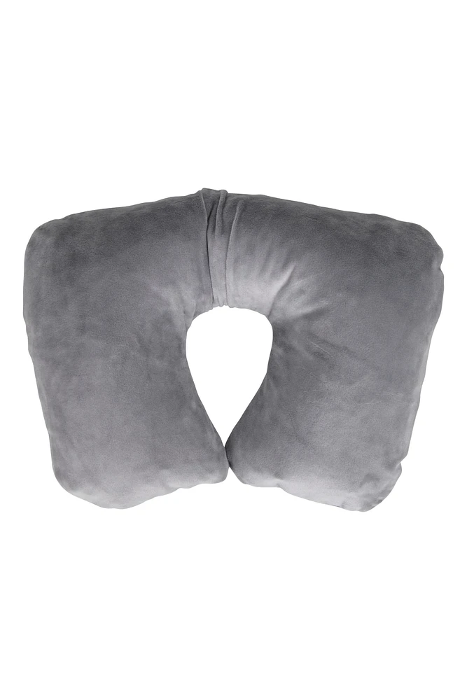Easy Inflate Fleece Pillow