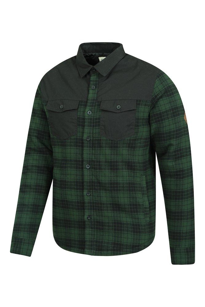 Flannel Insulated Mens Shacket