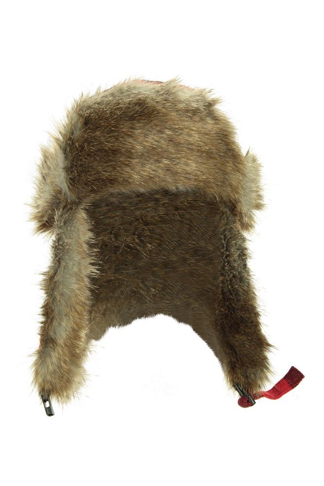 Gingham Check Mens Trapper Hat