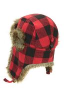 Gingham Check Mens Trapper Hat
