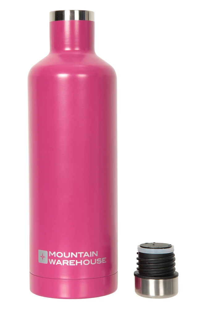 Straight Stainless Steel Double Walled Bottle - 17 oz.