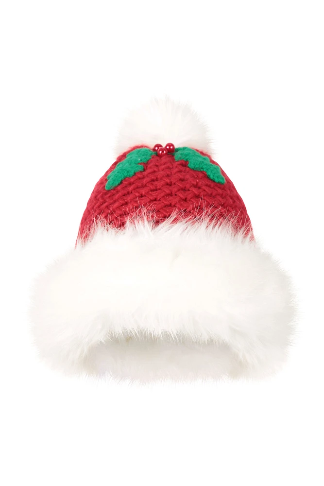 Mrs Claus Christmas Pom-Pom Beanie