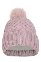 Lisbon Sherpa Lined Womens Thermal Pom-Pom Beanie