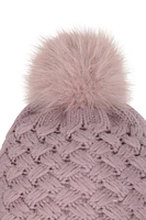 Lisbon Sherpa Lined Womens Thermal Pom-Pom Beanie