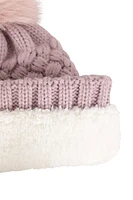 Lisbon Sherpa Lined Womens Thermal Pom-Pom Beanie