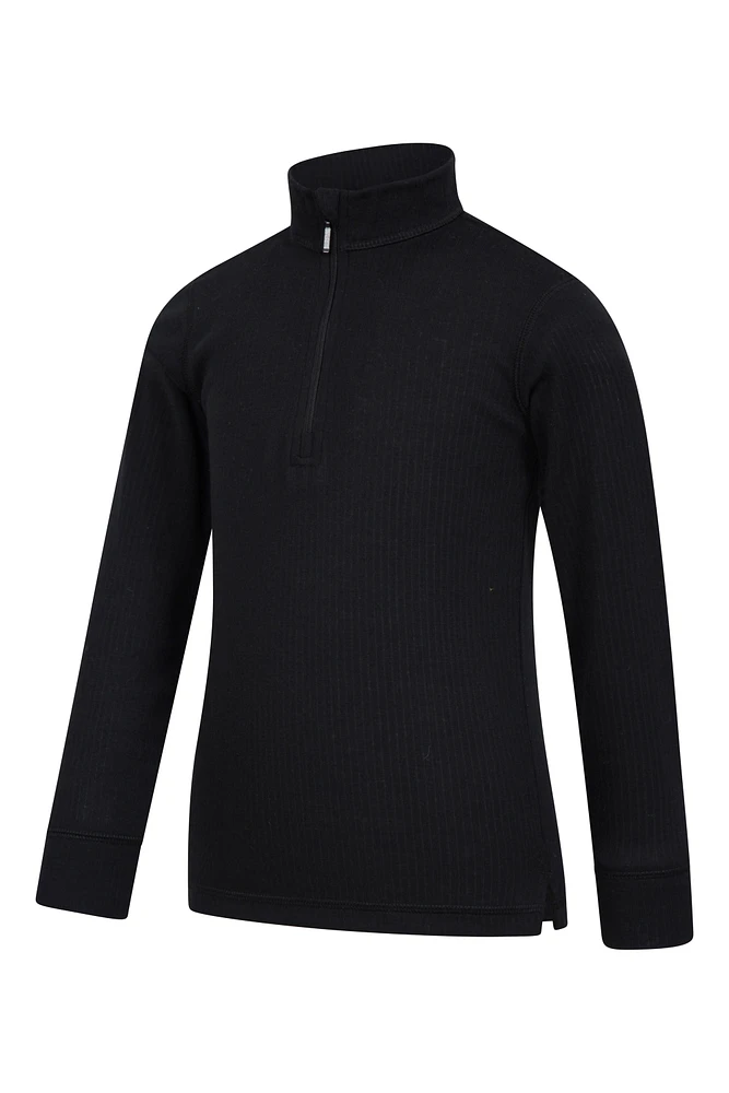 Talus Kids Zip Neck Base Layer Top