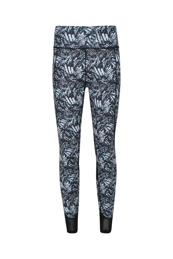 Patterned High-Waisted Panelled Womens Leggings