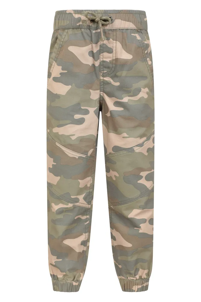 Camo Kids Pants with Reinforced Knees