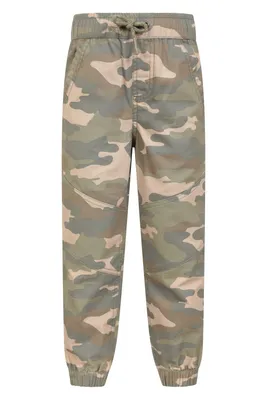 Camo Kids Pants with Reinforced Knees