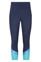 Fast-Paced Womens High-Waist Capri Leggings