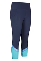 Fast-Paced Womens High-Waist Capri Leggings