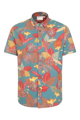 Tropical Printed Slim Fit Mens Shirt