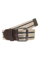 Striped Canvas Mens Belt