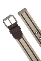 Striped Canvas Mens Belt