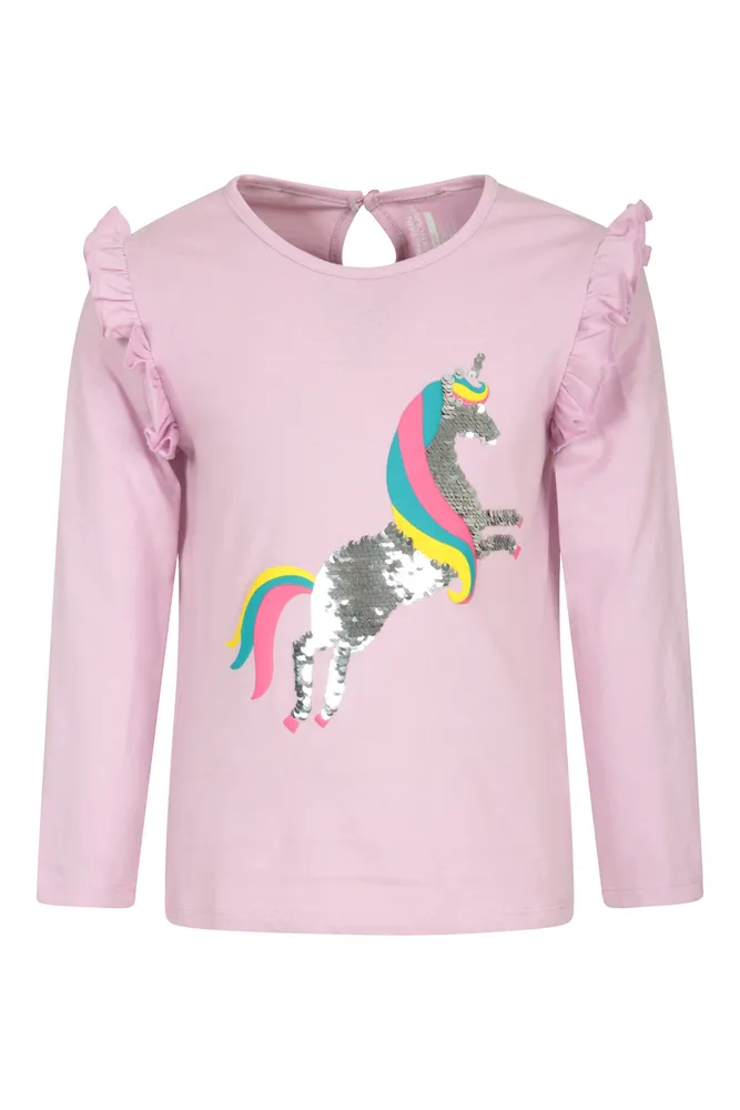 Unicorn Kids Flip Sequin Top