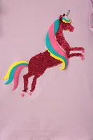 Unicorn Kids Flip Sequin Top