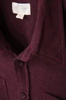 Trace Melange Mens Slim-Fit Flannel Shirt