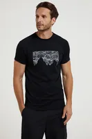 Quest Mens Printed Merino Thermal T-Shirt