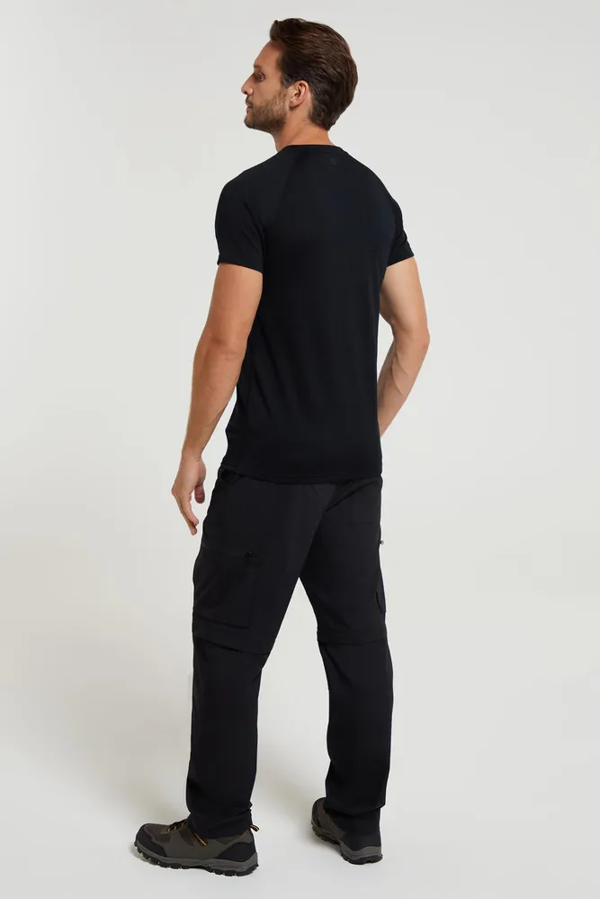 Quest Mens Printed Merino Thermal T-Shirt