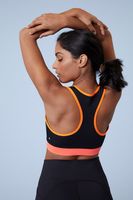 Colour Block Womens Mid Support Sports Bra