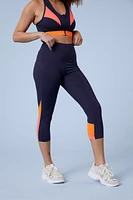 Colour Block Womens Capri Leggings