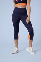 Colour Block Womens Capri Leggings