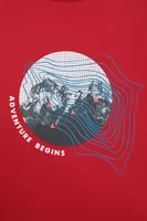 Adventure Begins Cotton Mens T-Shirt