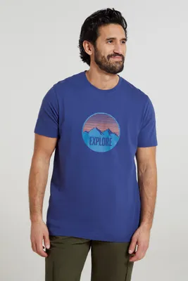 Explore Mountain Organic Mens T-Shirt