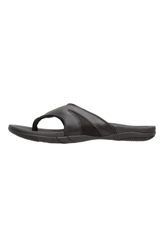 Mens Comfort Leather Flip Flops