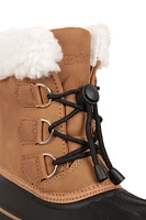 Casual Toddler Adaptive Lace-Up Snow Boots