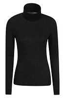 Womens Merino Roll Neck Top